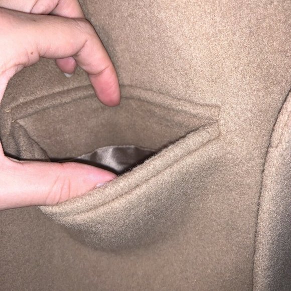 RARE George Taglianetti 100% pure wool beige coat S mark of the worlds best - Picture 5 of 10